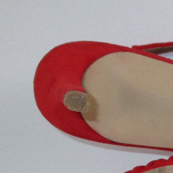 NORDSTROM RACK RED SUEDE SLING BACKS - Picture 12 of 14